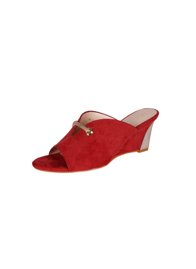 ZAYNA - 221-62 حذاء Zayna للسيدات بكعب إسفيني سهل الارتداء 2G3008-1 باللون الأحمر - Image 1