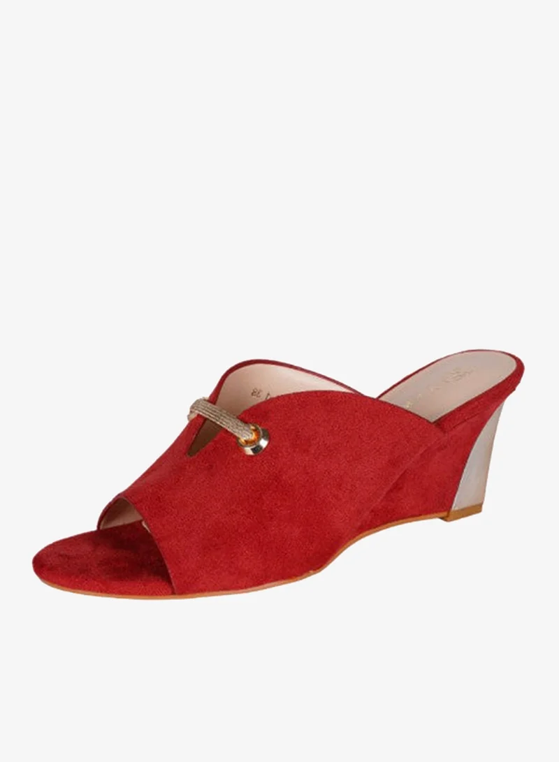 Zayna Red 221-62 Zayna Ladies  Wedge Heel Slip on 2G3008-1 Red for Women | Best Price UAE