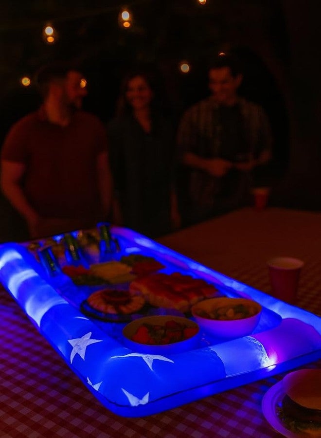 بول كاندي مجموعة عوامات حمام السباحة PoolCandy LED المضيئة بنجوم وخطوط (مبرد بوفيه قابل للنفخ مضيء بنجوم وخطوط) - Image 5