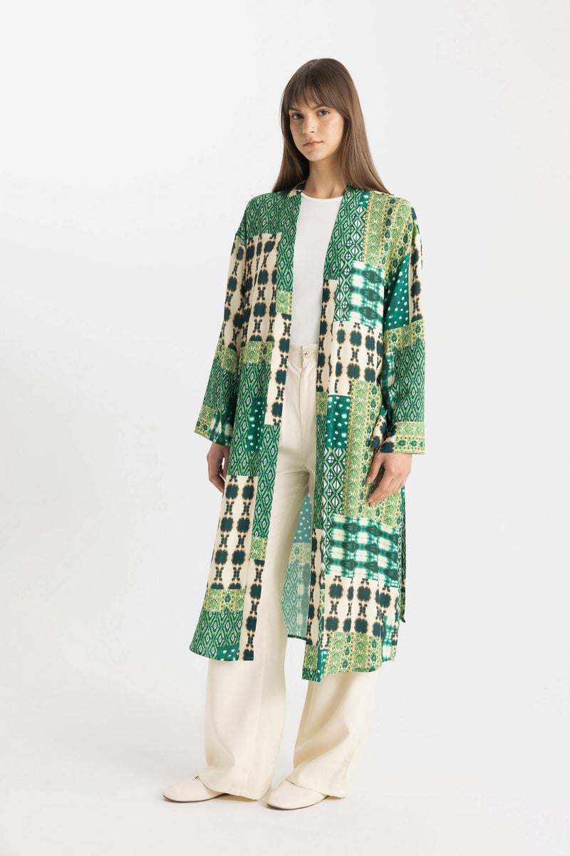 DeFacto Woman Relax Fit Printed Kimono  - Image 4