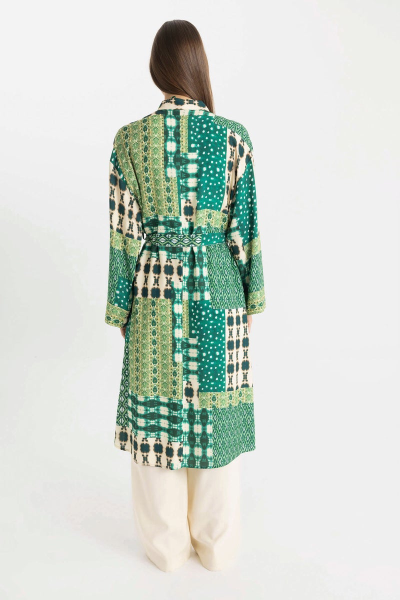 DeFacto Woman Relax Fit Printed Kimono  - Image 3
