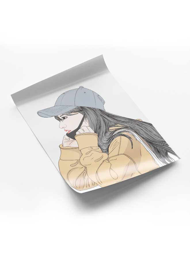 LOWHA Poster Painting Art With Four Separate Pieces Of Double-Sided Stickers Hat Mask For Home Bedroom Living Room And Office Decor - Image 1