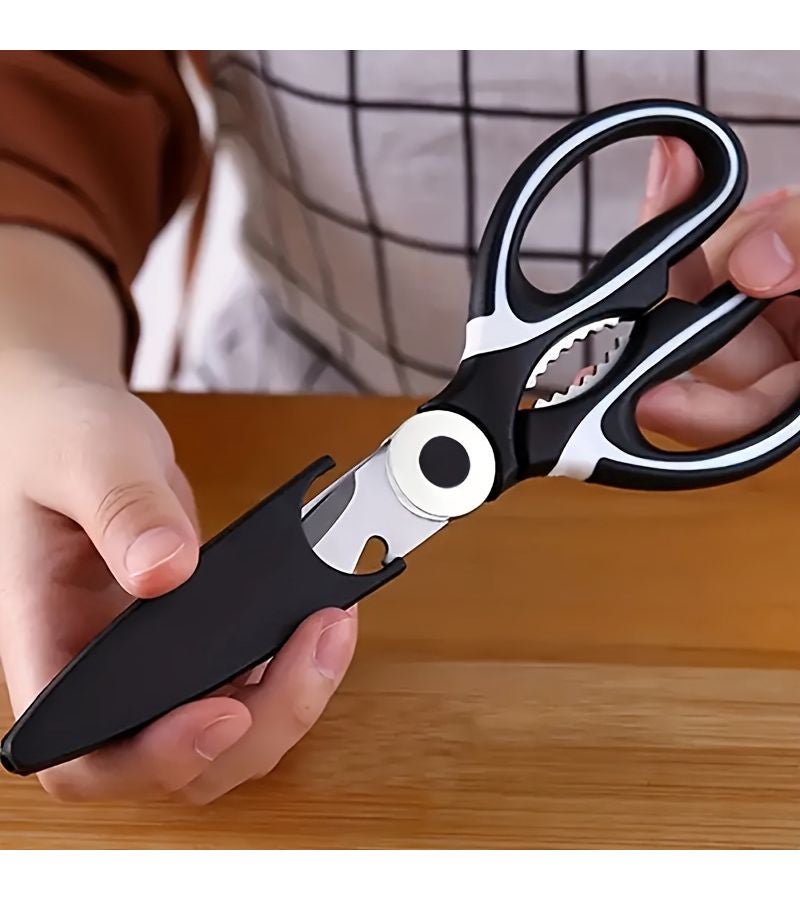 Heavy Duty Kitchen Shears Professional Chef Scissors Panda Color Forged Construction Sharp Blades for Cutting Chicken Meat Pizza Salad Ideal for Home Restaurant BBQ Takeout Durable Food Grade Steel Ergonomic Handle - Image 2