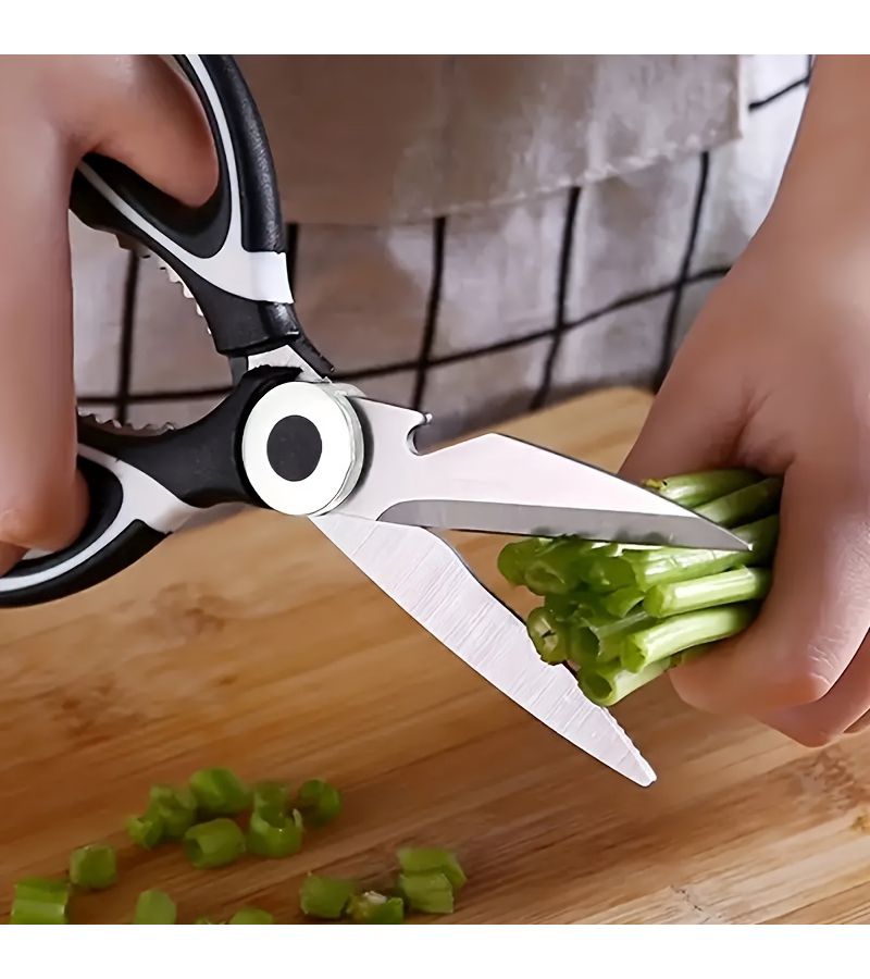 Heavy Duty Kitchen Shears Professional Chef Scissors Panda Color Forged Construction Sharp Blades for Cutting Chicken Meat Pizza Salad Ideal for Home Restaurant BBQ Takeout Durable Food Grade Steel Ergonomic Handle - Image 3