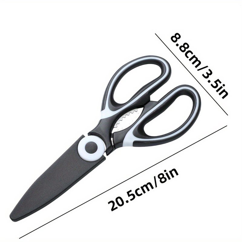 Heavy Duty Kitchen Shears Professional Chef Scissors Panda Color Forged Construction Sharp Blades for Cutting Chicken Meat Pizza Salad Ideal for Home Restaurant BBQ Takeout Durable Food Grade Steel Ergonomic Handle - Image 5