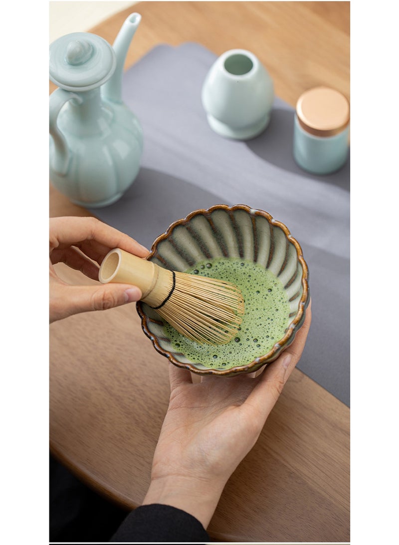 Matcha Set Tea Kit 10-Pcs Set, Ceramic Bowls, Teapot, Whisk & Tea Accessories, Japanese Tea Making Tools, DIY Matcha Kit - Image 4