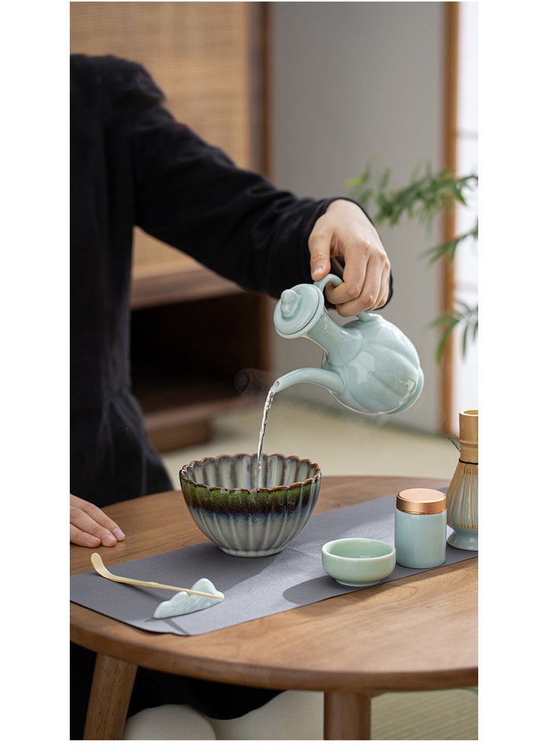 Matcha Set Tea Kit 10-Pcs Set, Ceramic Bowls, Teapot, Whisk & Tea Accessories, Japanese Tea Making Tools, DIY Matcha Kit - Image 3