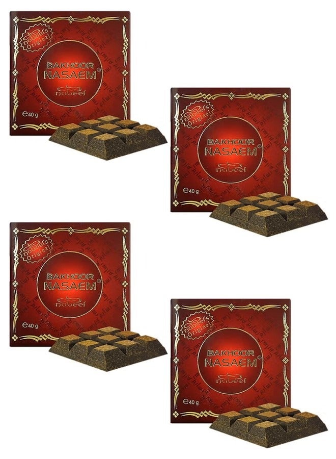 Nabeel 4Pcs Nabeel Bakhoor Nasaem 40g Luxurious Arabian Incense for a Long-Lasting Blissful and Aromatic Home Ambience - Image 1