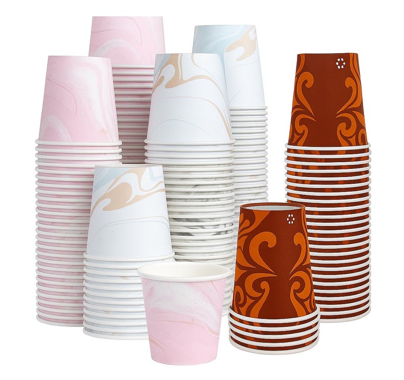 Amit Marketing Spectra 200ml Paper Cups | Colorful Disposable Tea & Coffee Cups for Home, Office, Party, Picnic & Events | Eco-Friendly Use & Throw Paper Cups | Pack of 100 - Image 1