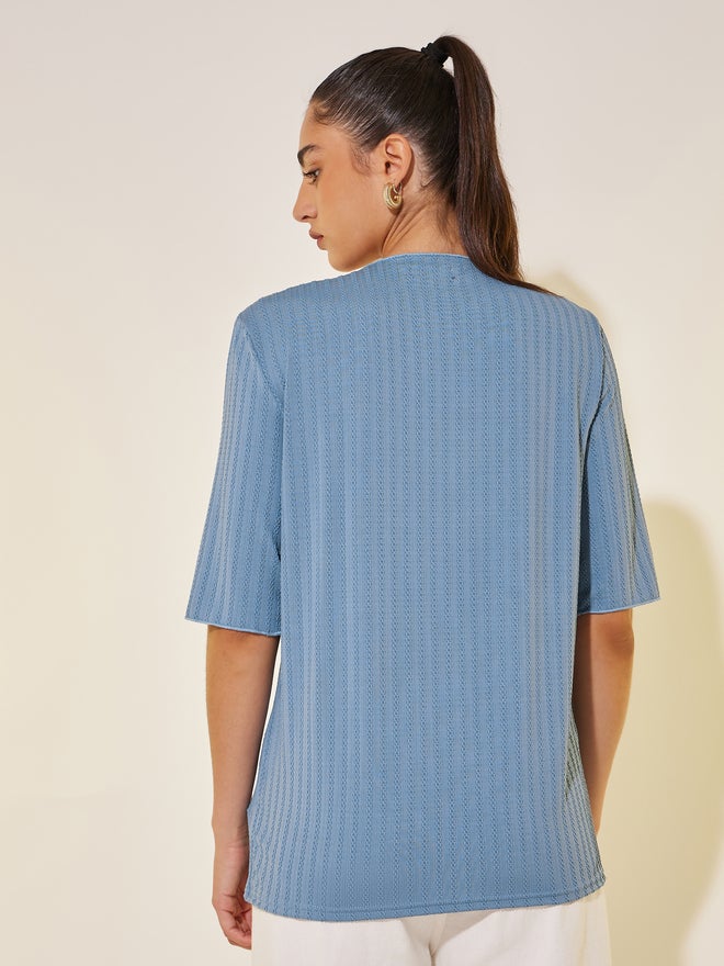 Take Two Textured Shawl Lapel Regular Fit Shirt - Image 4