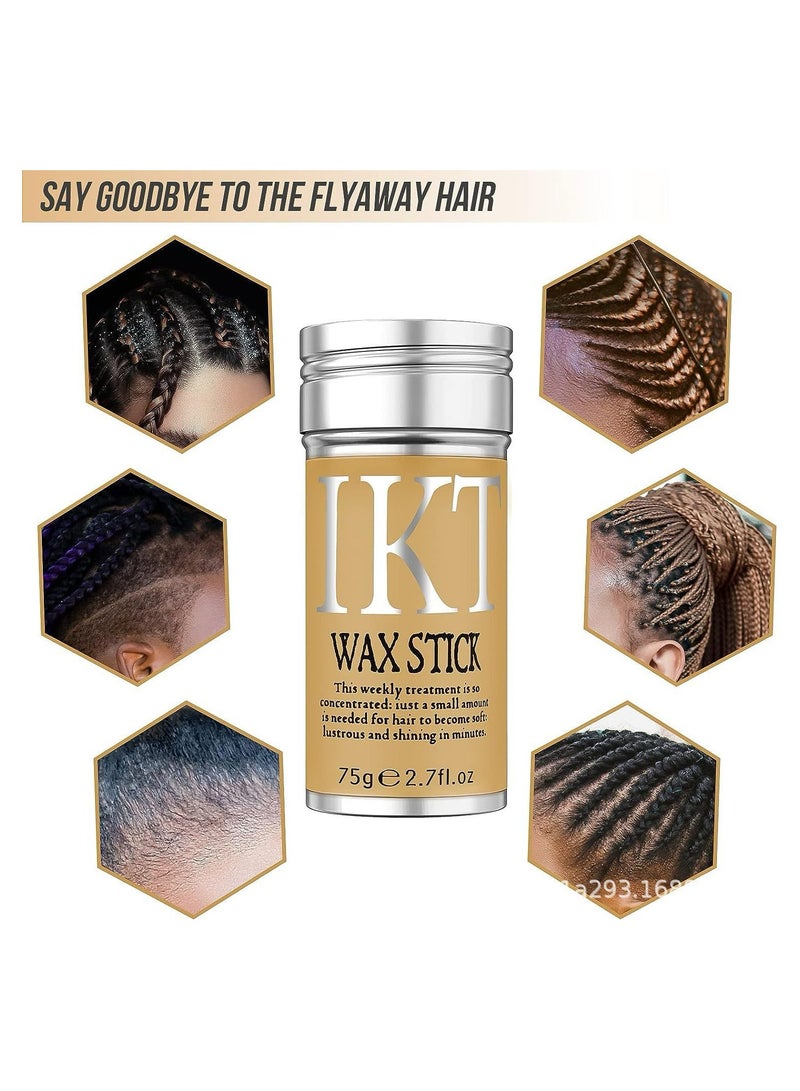 IKT Hair Wax Stick Slick Stick for Hair Non-greasy Styling Hair Pomade Stick Strong Hold Make Hair Look Neat and Tidy 75g - Image 3