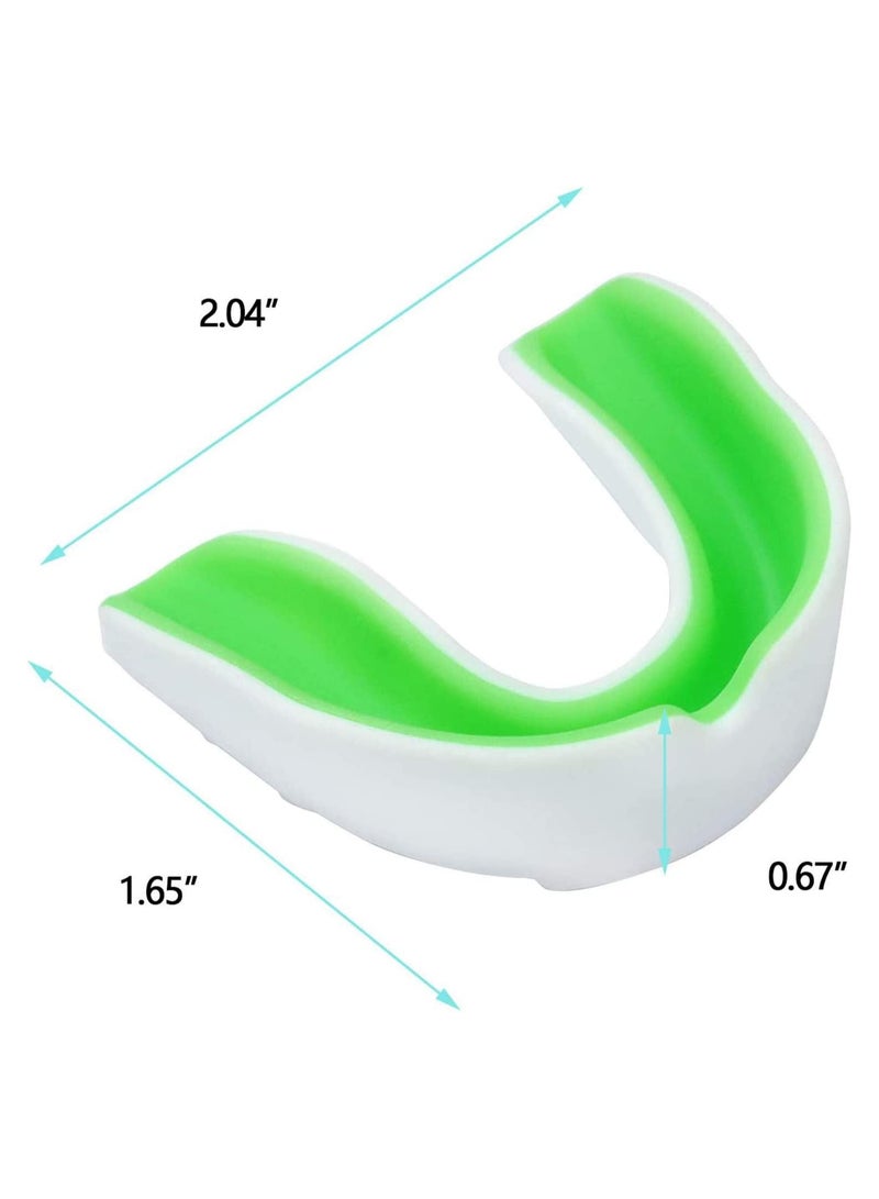 KASTWAVE 5 Pack Youth Mouth Guard Sports Mouth Guard Mouthguard Gumshield for Kids Double Colored Kids for Football Basketball Boxing MMA Hockey with Free Case  - Image 2