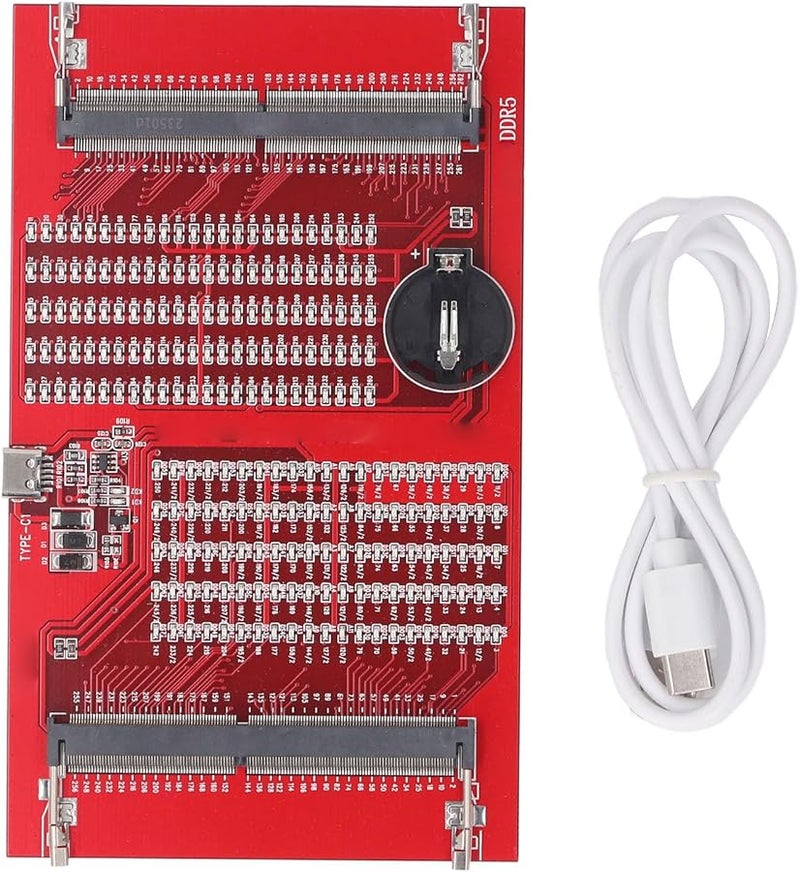 DDR5 RAM Memory Tester Card 16GB Desktop DDR4 DDR5 Maintenance Tester LED Indicator Red - Image 3