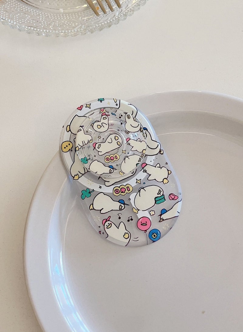 Casetify Decadent Duck Phone Grip Stand Compatible with MagSafe, MagSafe Phone Grip Holder, Wireless Charging Compatible White - Image 2