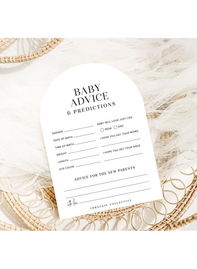 ThreeKin Collective Baby Shower Games Cards - 50 Baby Predictions and Advice Cards | 5x7 Inch Tall | Fun Gender Reveal Games for Boys & Girls | Perfect Baby Shower Game Set, US Owned Business - Image 3
