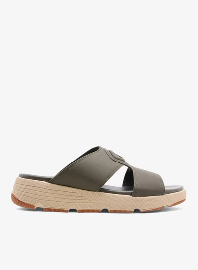 Le Confort Men's Textured Slip-On Cross Strap Sandals