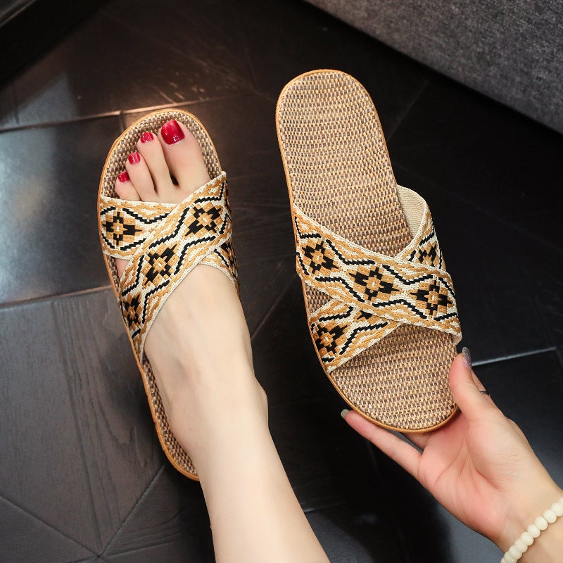 Linen Slippers for Summer, Breathable, Non-Slip, Unisex - Image 4