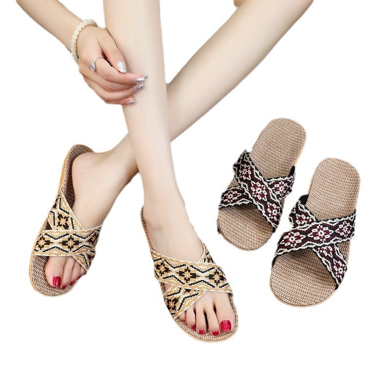 Linen Slippers for Summer, Breathable, Non-Slip, Unisex - Image 5