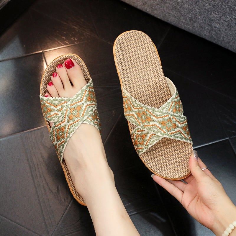 Linen Slippers for Summer, Breathable, Non-Slip, Unisex - Image 2