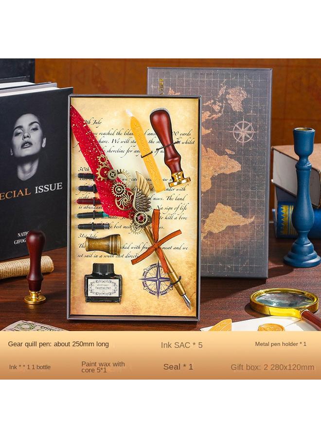 Bluejw Retro European-style Password Notebook Gift Box Hand Account Suit With Lock Hand Account Book For Boys And Girls Cute Cartoon Girls - Image 1