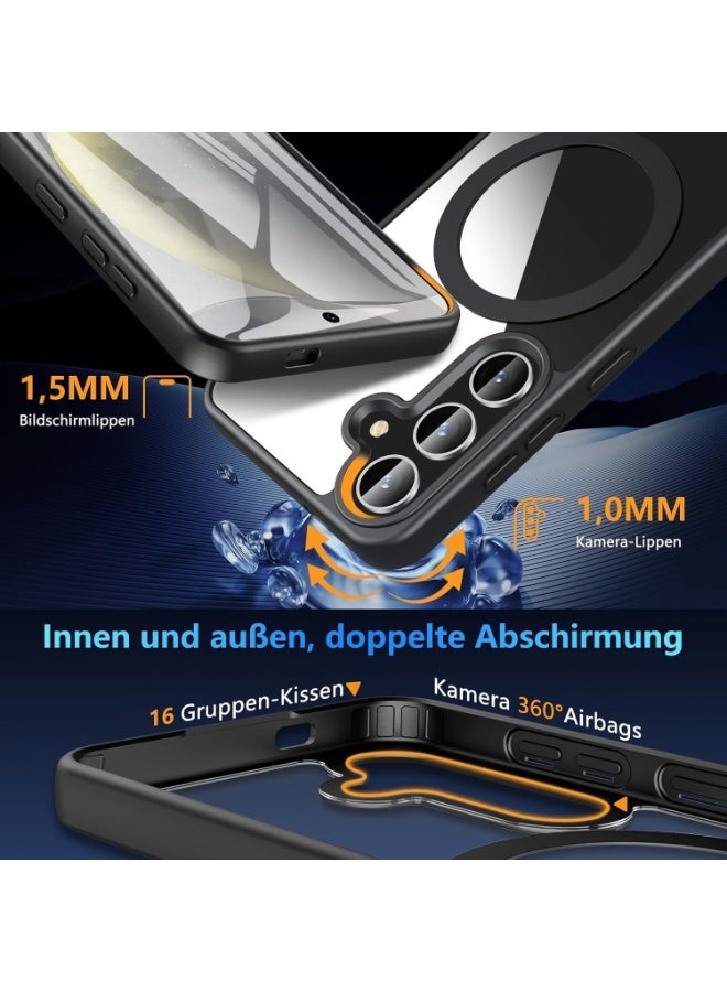 Magnetic Case for Samsung Galaxy S23 Case [Compatible with MagSafe] Grade], Transparent Back Slim Bumper Cover Phone Case Samsung S23. - Image 2