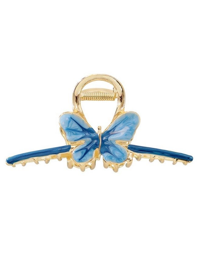 Ash & Roh Butterfly Hair Claw Clips for Women Non-Slip Strong Metal Butterfly Sparkly Hold Hair Jaw Clips Cute Hair Claws Big Butterfly Cute Hair Clips Headwear Gifts. (WINTER BLUE) - Image 2