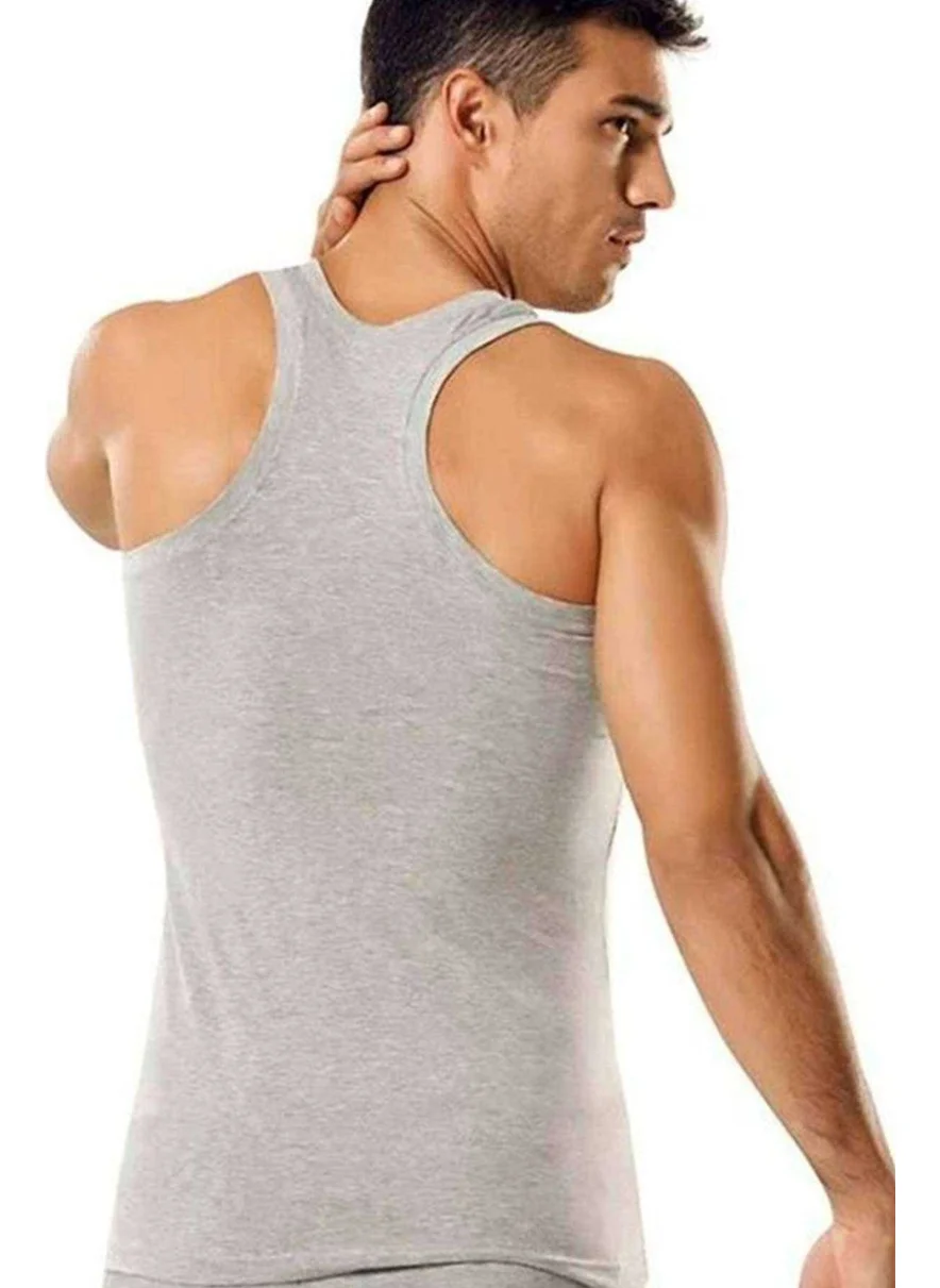 Tutku Passion 3 Pieces Passion Ribana Sports Men's Gray Undershirt 0118 Size S