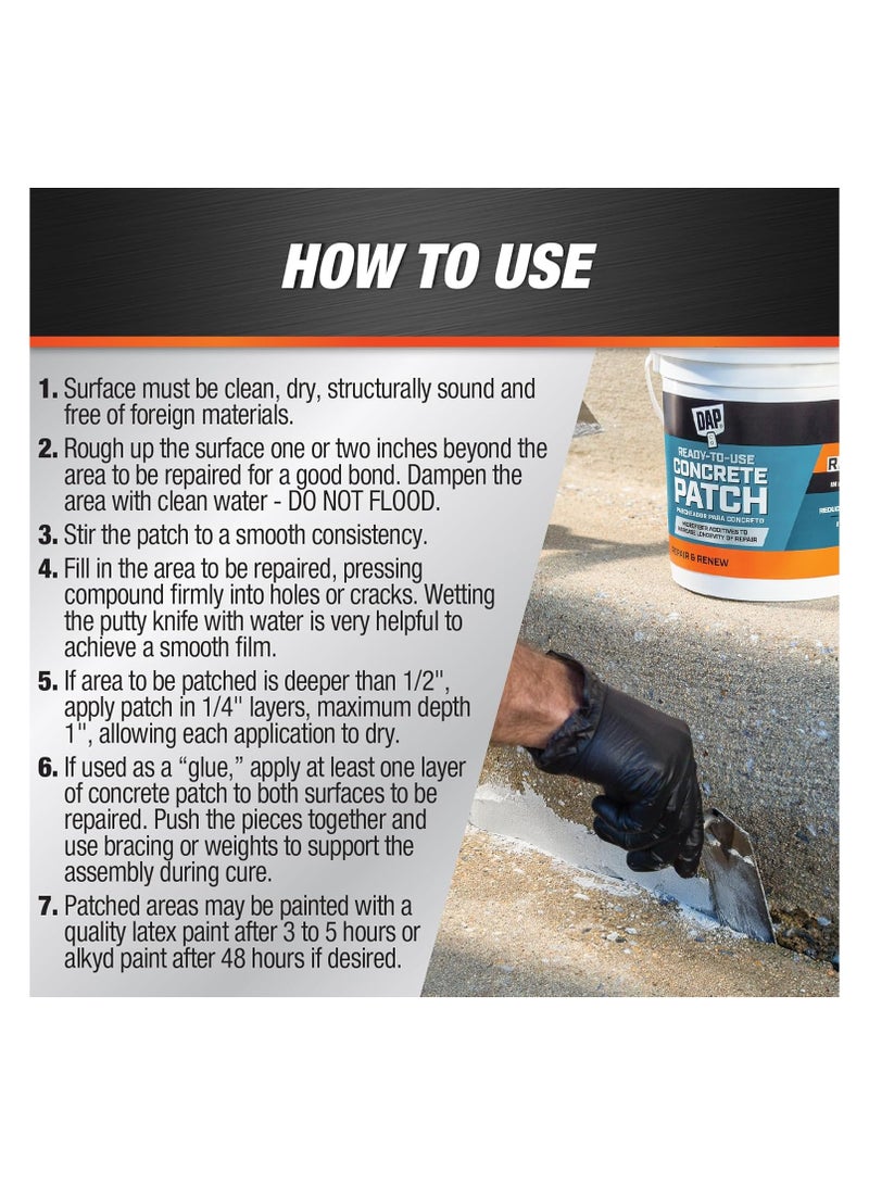 Dap Concrete Patch Interior and Exterior 1-Quart - Image 3