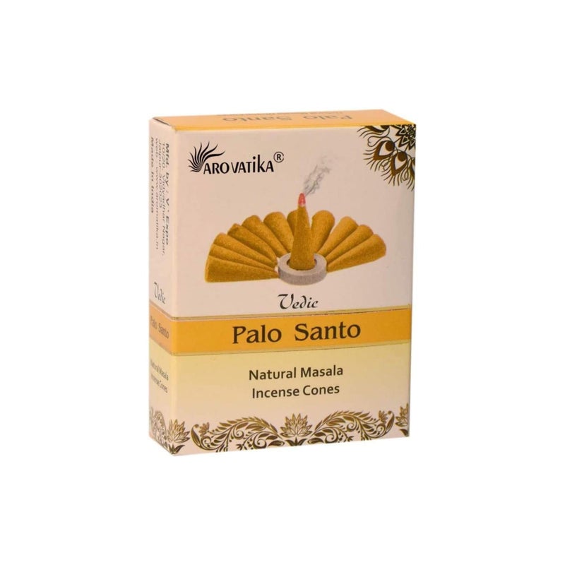 ARO VATIKA Vedic Palo Santo Natural Masala 120 Incense Cones in Pack of 12 Boxes  EnvironmentFriendly Dhoop  Best for Prayer Reiki Meditation  Relaxation  Burn Time 25 mins