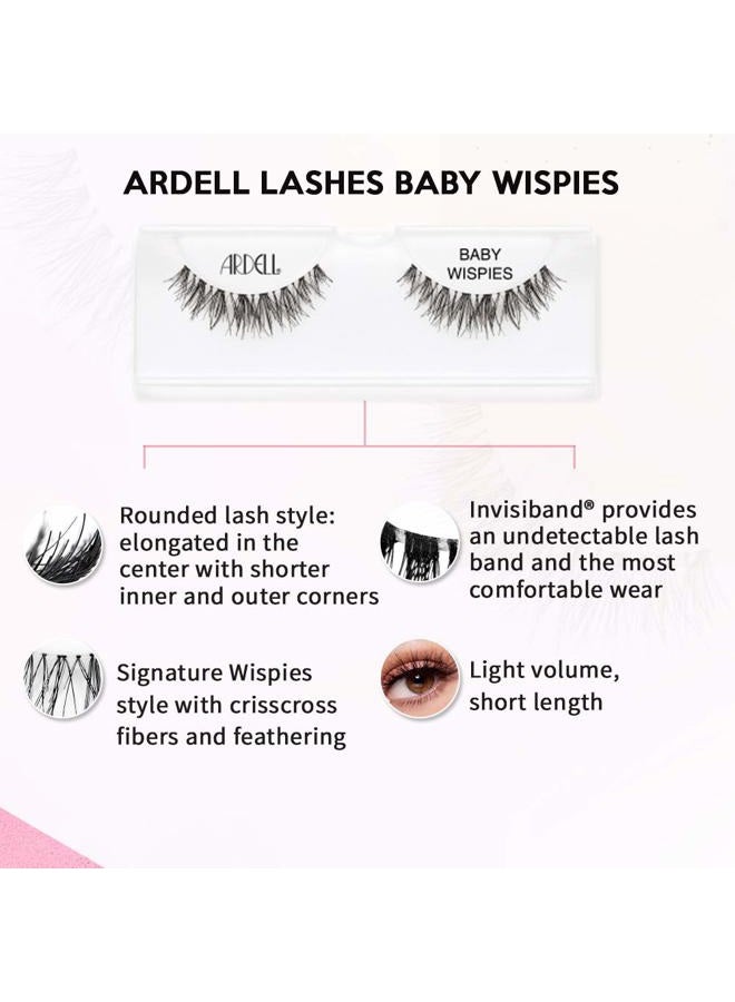ARDELL False Eyelashes Baby Wispies - Black, Natural Look, Lightweight, Long-Lasting, Fluffy, Full Lashes, 4 Pack - Image 3