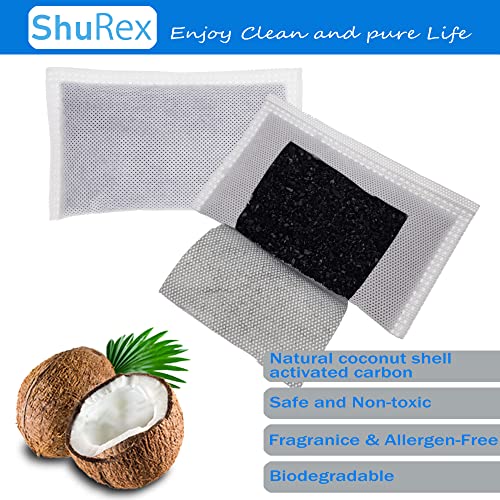ShuRex Activated Charcoal Odor Absorbing Filter Refill Deodorizer Compatible with iTouchless Trash Cans 8 Gallon and Larger (4 Large Filters+ 1 Compartment) (Black) - Image 5