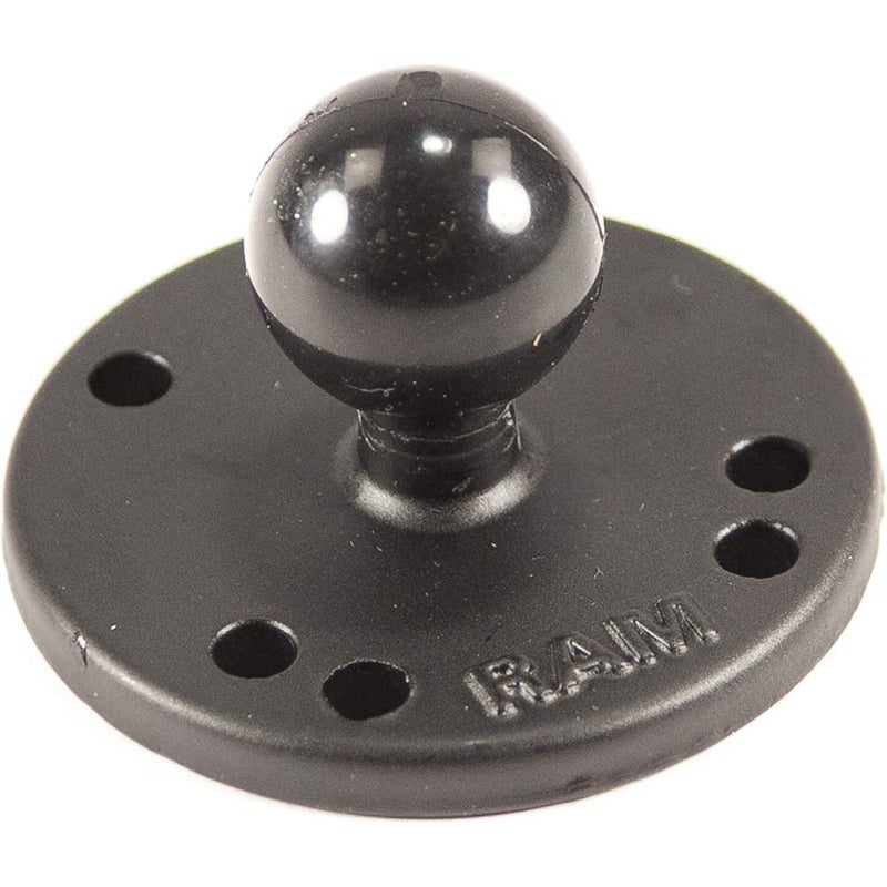 RAM Mounts GPS Round Plate with Ball RAM-B-202U with B Size 1" Ball - Image 1