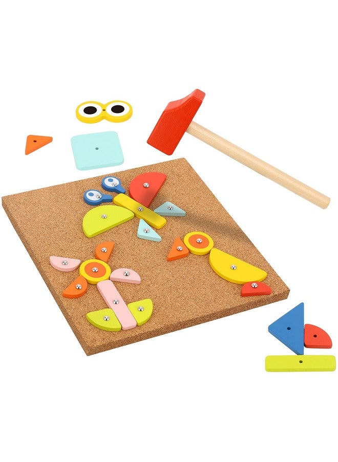 TOOKYLAND ألعاب توكي لاند الحركية الدقيقة، لعبة المطرقة والمسامير هي ألعاب مونتيسوري التي تمارس مهارات الأطفال العملية وتطور خيالهم للأطفال - Image 1