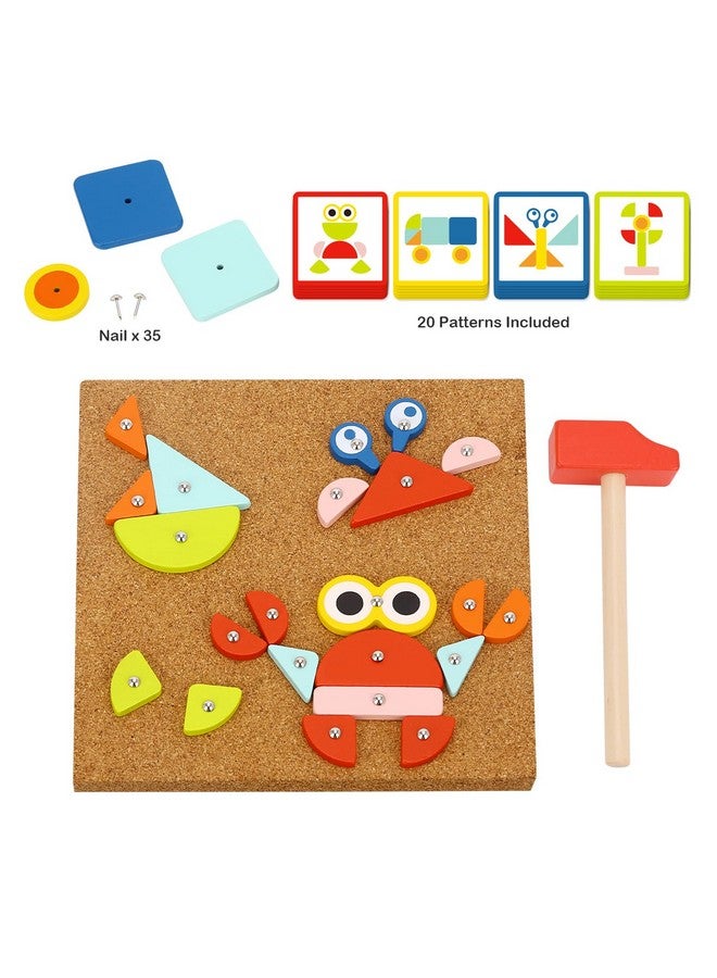 TOOKYLAND ألعاب توكي لاند الحركية الدقيقة، لعبة المطرقة والمسامير هي ألعاب مونتيسوري التي تمارس مهارات الأطفال العملية وتطور خيالهم للأطفال - Image 4