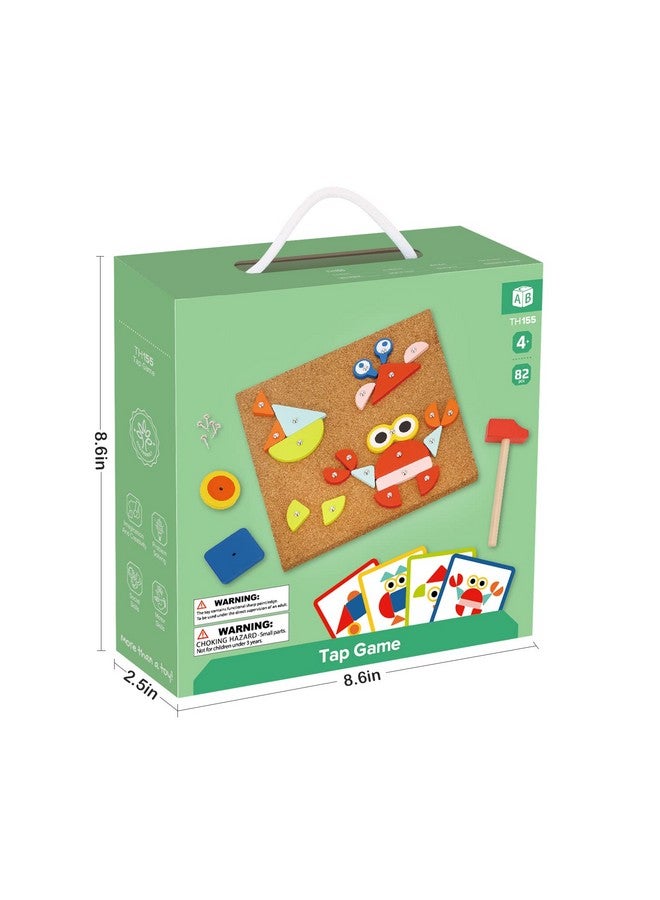 TOOKYLAND ألعاب توكي لاند الحركية الدقيقة، لعبة المطرقة والمسامير هي ألعاب مونتيسوري التي تمارس مهارات الأطفال العملية وتطور خيالهم للأطفال - Image 3