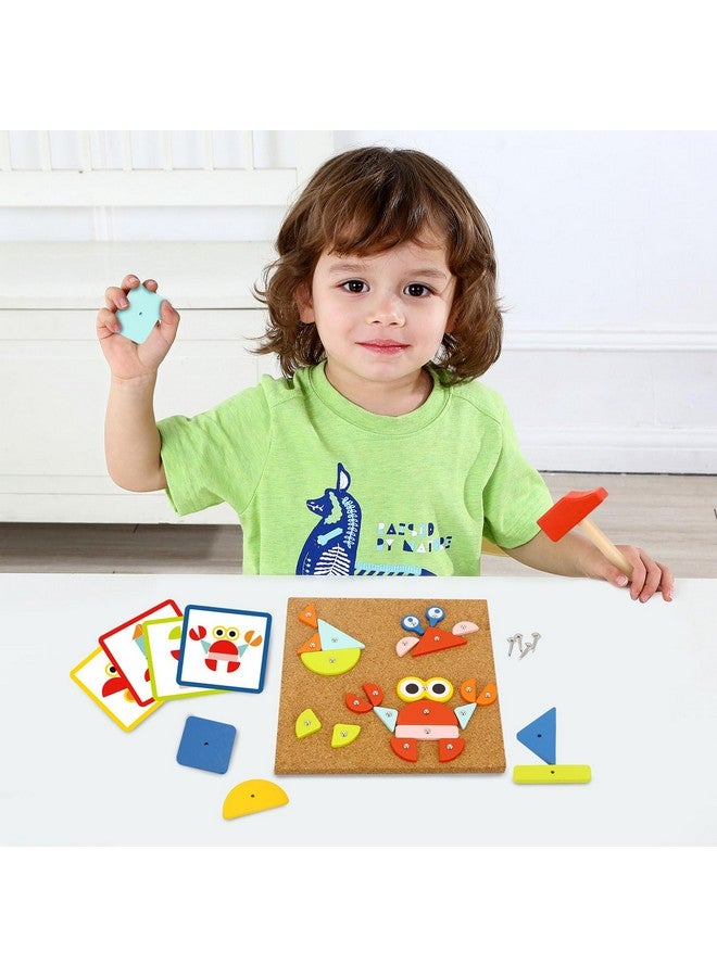 TOOKYLAND ألعاب توكي لاند الحركية الدقيقة، لعبة المطرقة والمسامير هي ألعاب مونتيسوري التي تمارس مهارات الأطفال العملية وتطور خيالهم للأطفال - Image 5