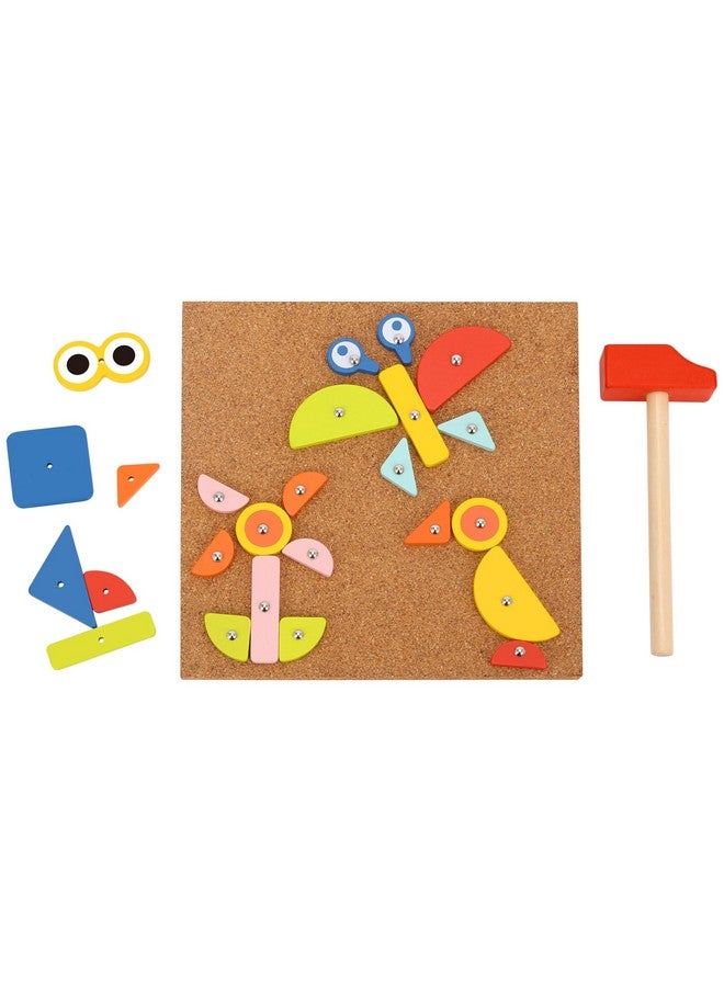 TOOKYLAND ألعاب توكي لاند الحركية الدقيقة، لعبة المطرقة والمسامير هي ألعاب مونتيسوري التي تمارس مهارات الأطفال العملية وتطور خيالهم للأطفال - Image 2
