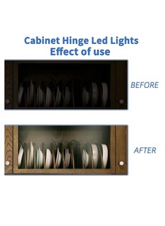 RATSAW 12 حزمة المفصلي LED ضوء الاستشعار الذكية اللمس التعريفي ضوء الخزانة العالمي LED المفصلي ضوء لخزانة المطبخ خزانة خزانة أضواء ليلية  - Image 3