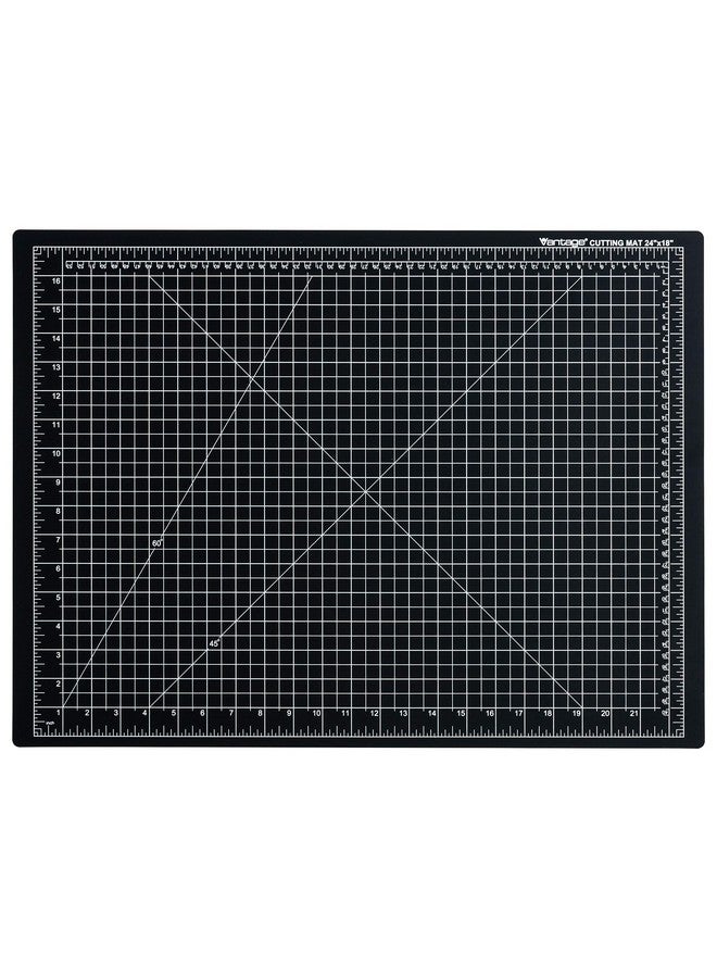 DAHLE Vantage 10672 Selfhealing Cutting Mat 18X24 1/2 Grid 5 Layers For Max Healing Perfect For Crafts & Sewing Black - Image 1