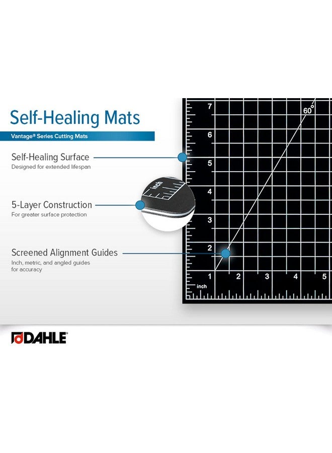 DAHLE Vantage 10672 Selfhealing Cutting Mat 18X24 1/2 Grid 5 Layers For Max Healing Perfect For Crafts & Sewing Black - Image 4