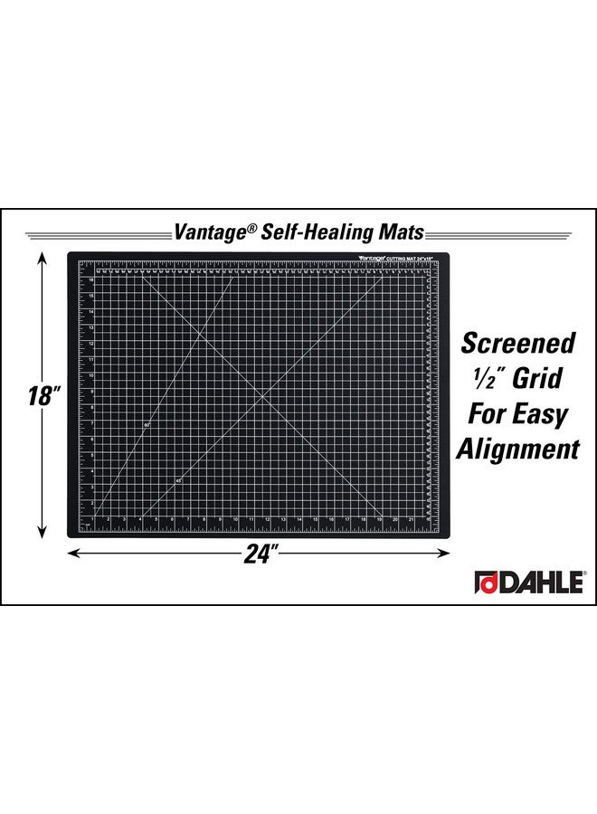 DAHLE Vantage 10672 Selfhealing Cutting Mat 18X24 1/2 Grid 5 Layers For Max Healing Perfect For Crafts & Sewing Black - Image 3