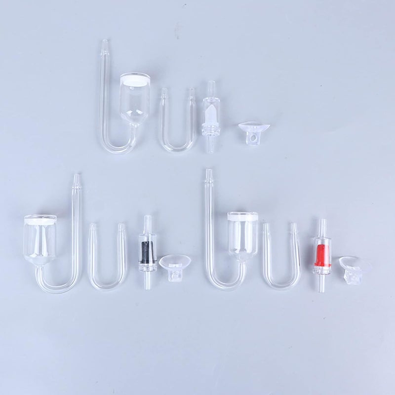 CO2 Diffuser Kits U Shape Glass for Aquarium Planted for Tank Creates Rich CO2 Quiet Bubbling Suction Cup Check - Image 5