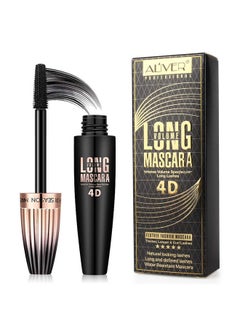 FGHJ 4D Silk Fiber Lash Mascara, Waterproof Long Lasting Mascara Black Volume And Length Natural, Exquisitely Full, Lengthening Thickening Softer Fuller Lashes Amplify Smudgeproof Eyelash Mascara,1 Pack  - Image 1