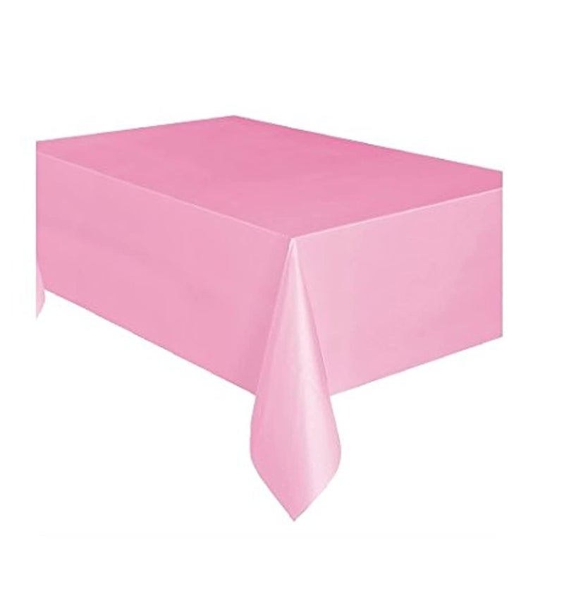 Unique Lovely Pink Solid Rectangular Plastic Table Cover 54 x 108 1 Count Elegant Design Premium Quality Ideal For Parties Events Everyday Use