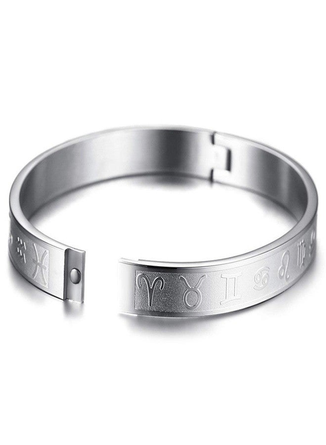 ZIVOM® Zodiac Star Sign Stainless Steel Openable Kada Bangle Bracelet Men - Image 3