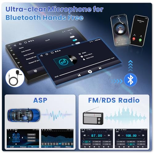 Inefala 5Ghz WiFi 2G+64G Android 15 Radio for BMW 5 Series E39 1996-2003 (E39)/BMW X5 E53 2002-2007/BMW M5 1996-2003 with Wireless Carplay Android Auto, 7 Inch HD Touch Screen with GPS Bluetooth FM/RDS - Image 5