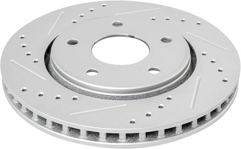 TRQ Front Performance Brake Rotor Drilled Slotted Pair Set for 2012-2014 Cargo Van / 2008-2016 Grand Caravan / 2009-2013 Journey / 2009-2014 Routan / 2008-2016 Town & Country - Image 5