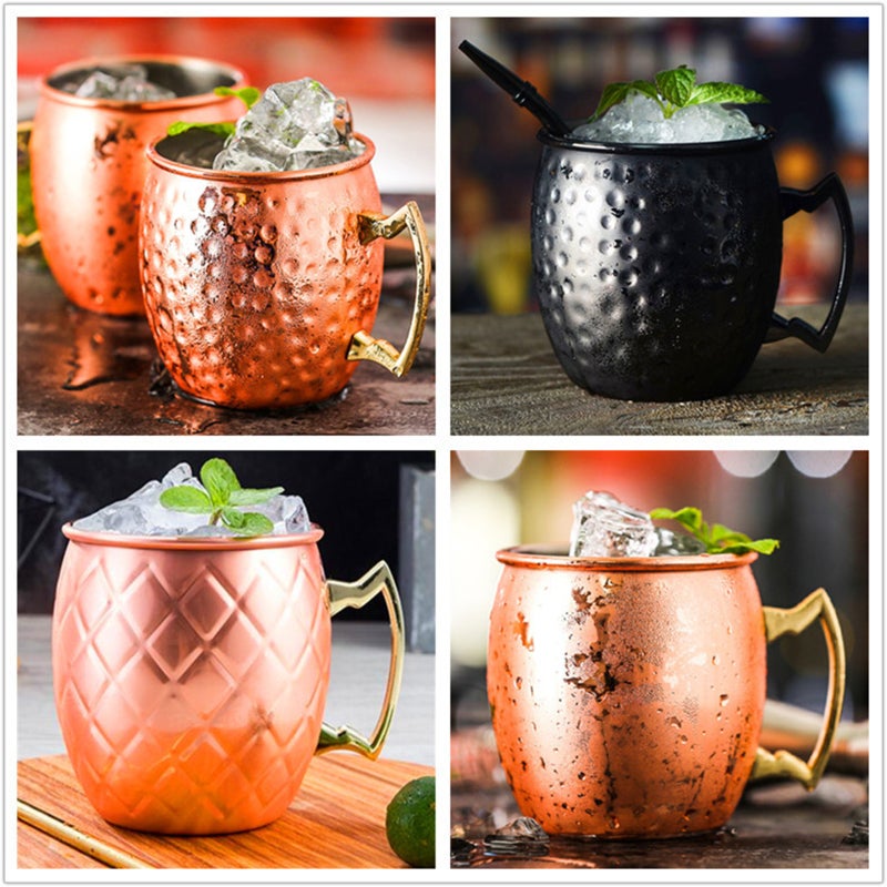 Stainless Steel Cocktail Mugs 3 Set Solid Durable - Gripping Handle Drink Cup for Home Bar - Image 4