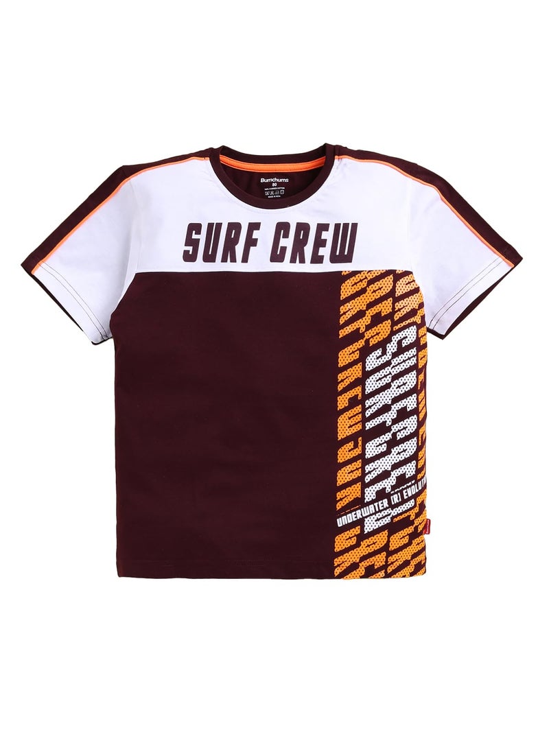 Bumchums Boys Round Neck T-Shirt and Pant Set for Boys, Casual Clothing Set, Trendy and Cute, Typographic - Image 1