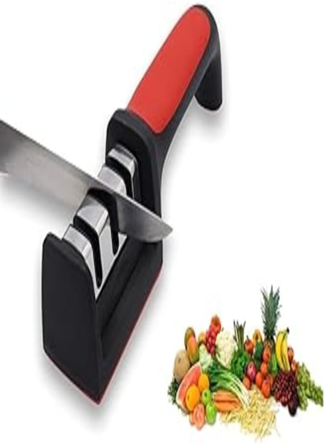 Generic - Generic ‏Kitchen Knife Sharpener Adjustable 4 in 1 Knives and Scissor Professional Blade Sharpening Tool Sharpener Stone مسن سكاكين المطبخ قابل للتعديل 4 في 1 سكاكين ومقص أداة شحذ احترافية مبراة حجرية - Image 1